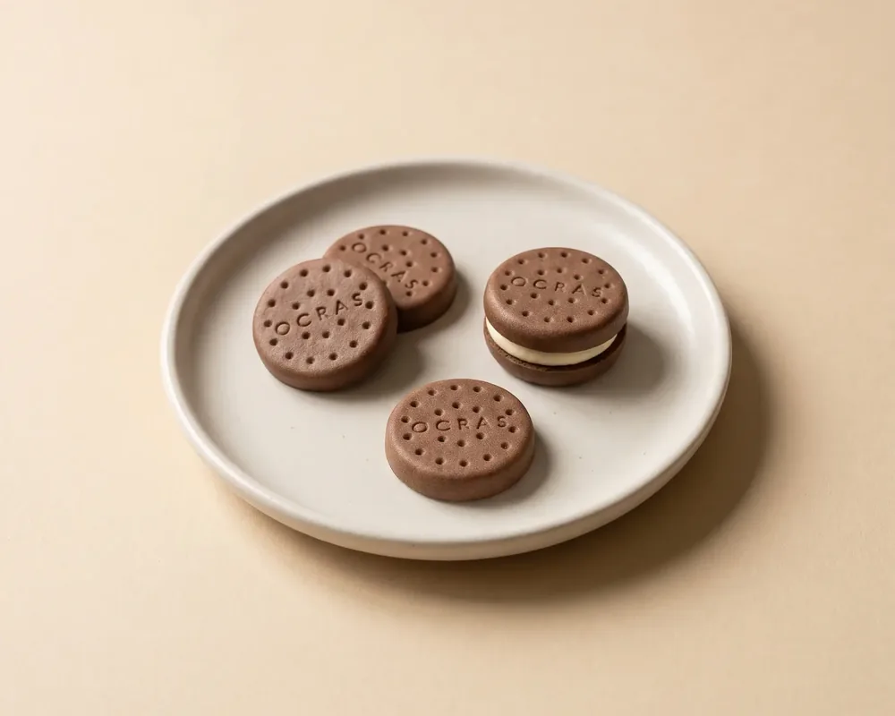 Ocras Chocolate Biscuit, texture modified for IDDSI Level 4 to 6
